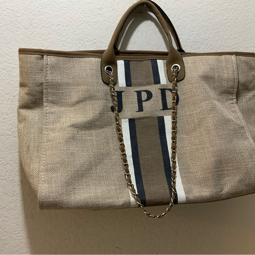 Lily & Bean Bag W/ Jpd Initials Large Tote Bag Zip - image 6